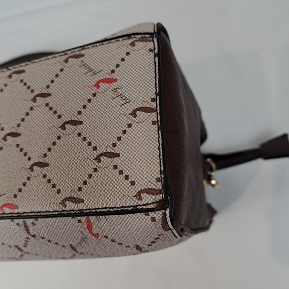 Baby Phat Cat Pattern Vegan Leather Multi Section Bag - Picture 9 of 16